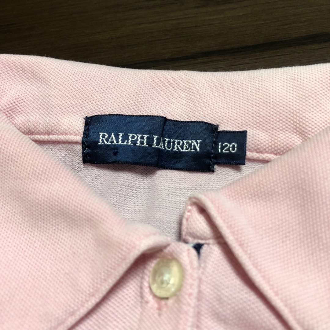 Ralph Lauren(ラルフローレン)の【訳あり】 ラルフローレン　ポロシャツ　120 ピンク　長袖 キッズ/ベビー/マタニティのキッズ服女の子用(90cm~)(Tシャツ/カットソー)の商品写真