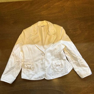 ポンポネット(pom ponette)の子供服　ジャケット　ホワイト　白　120cm(ジャケット/上着)