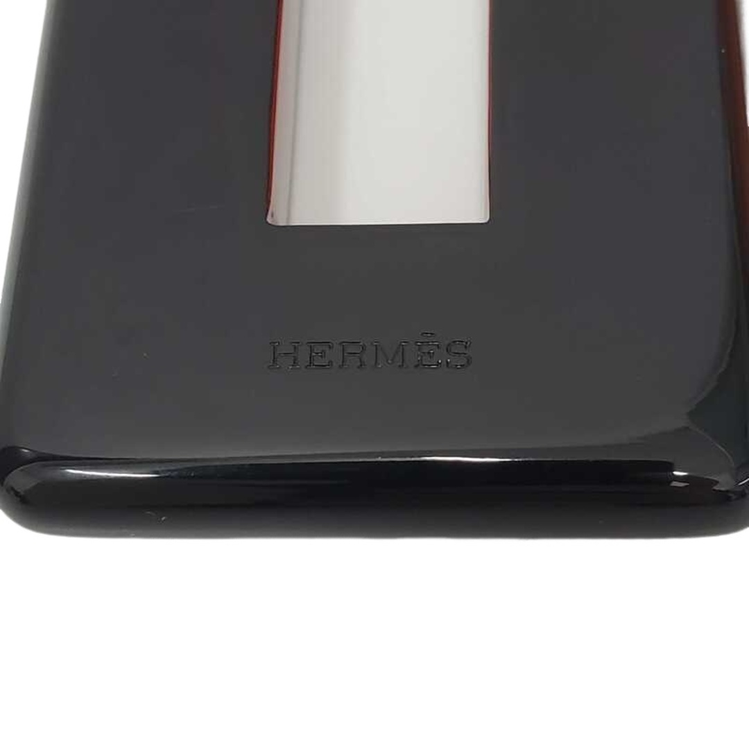 HERMES エルメス ラッカー ネックレス 中古 美品 ブラック レッド アクセサリー 32402R85 レディースのアクセサリー(ネックレス)の商品写真
