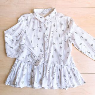 ザラキッズ(ZARA KIDS)のZARA GIRLS ぺプラム ブラウス 140 女の子 キッズ(Tシャツ/カットソー)