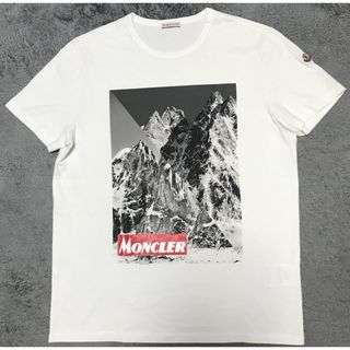 未使用 モンクレール MONCLER Tシャツ 2021 カットソー ワッペン ロングスリーブ コットン トップス メンズ XXL ブラック/ホワイト