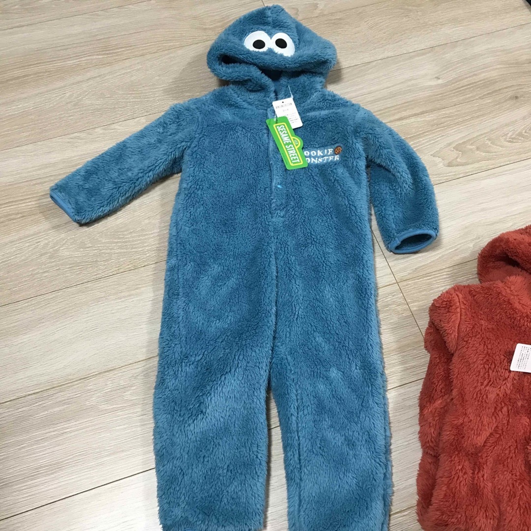 SESAME STREET(セサミストリート)のセサミストリート　クッキーモンスター　エルモ　90 ロンパース　まとめ売り キッズ/ベビー/マタニティのキッズ服男の子用(90cm~)(パジャマ)の商品写真