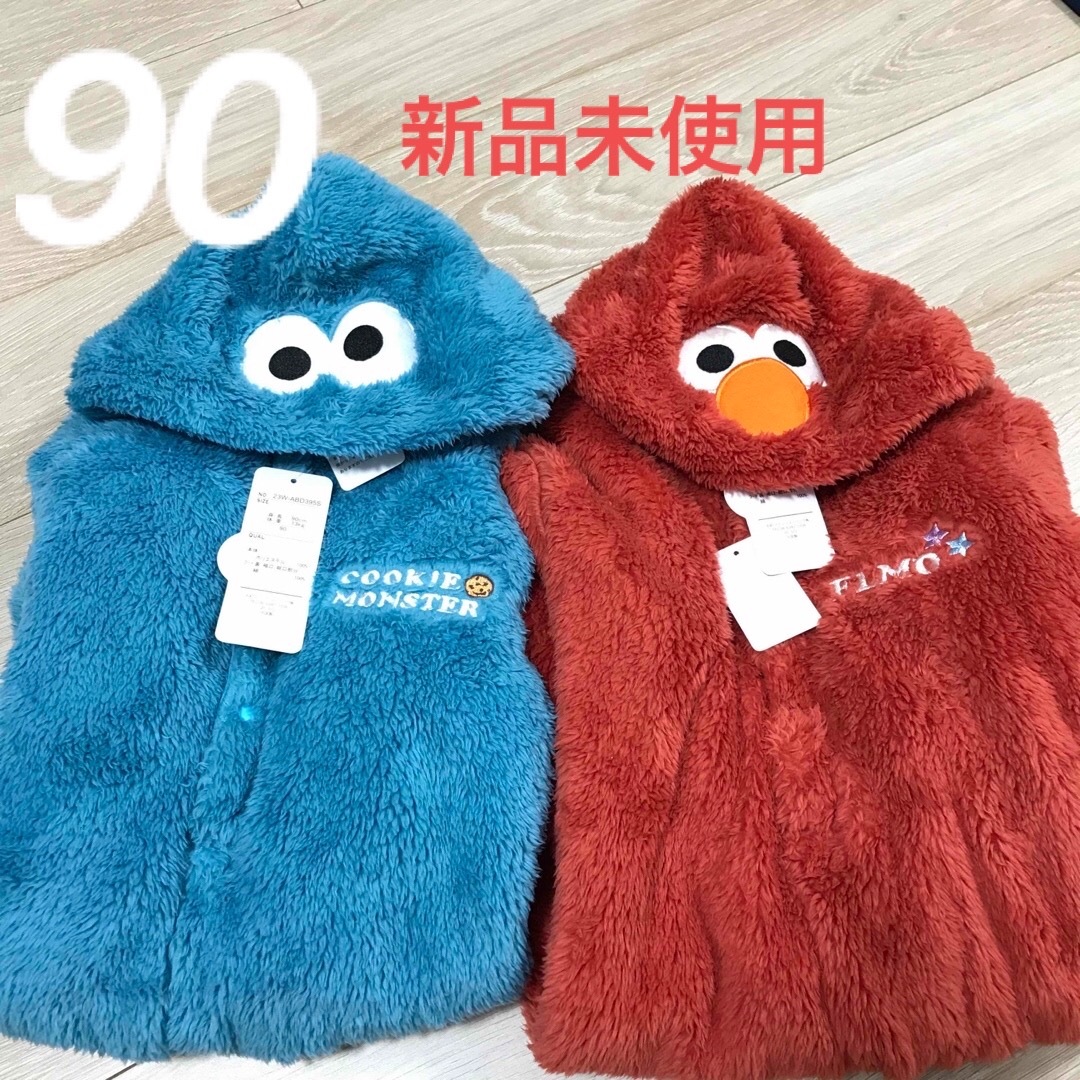 SESAME STREET(セサミストリート)のセサミストリート　クッキーモンスター　エルモ　90 ロンパース　まとめ売り キッズ/ベビー/マタニティのキッズ服男の子用(90cm~)(パジャマ)の商品写真