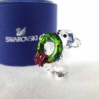 SWAROVSKI - △美品 ◆ スワロフスキー　限定　クリスベア　クリスマス　リース　箱つき