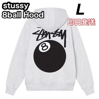 ステューシー(STUSSY)のステューシー 8BALL  パーカー グレー スウェットパーカー L 8ボール(パーカー)