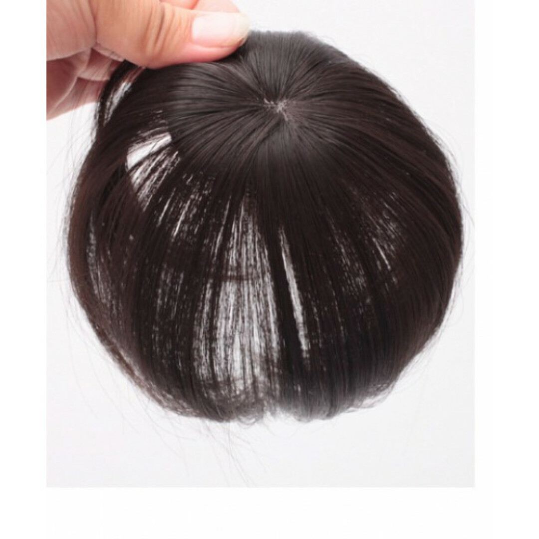 頭頂部ウィッグ 部分かつら つけ毛 ブラウン 茶 ヘアピース 15cm ウィッグ レディースのウィッグ/エクステ(前髪ウィッグ)の商品写真