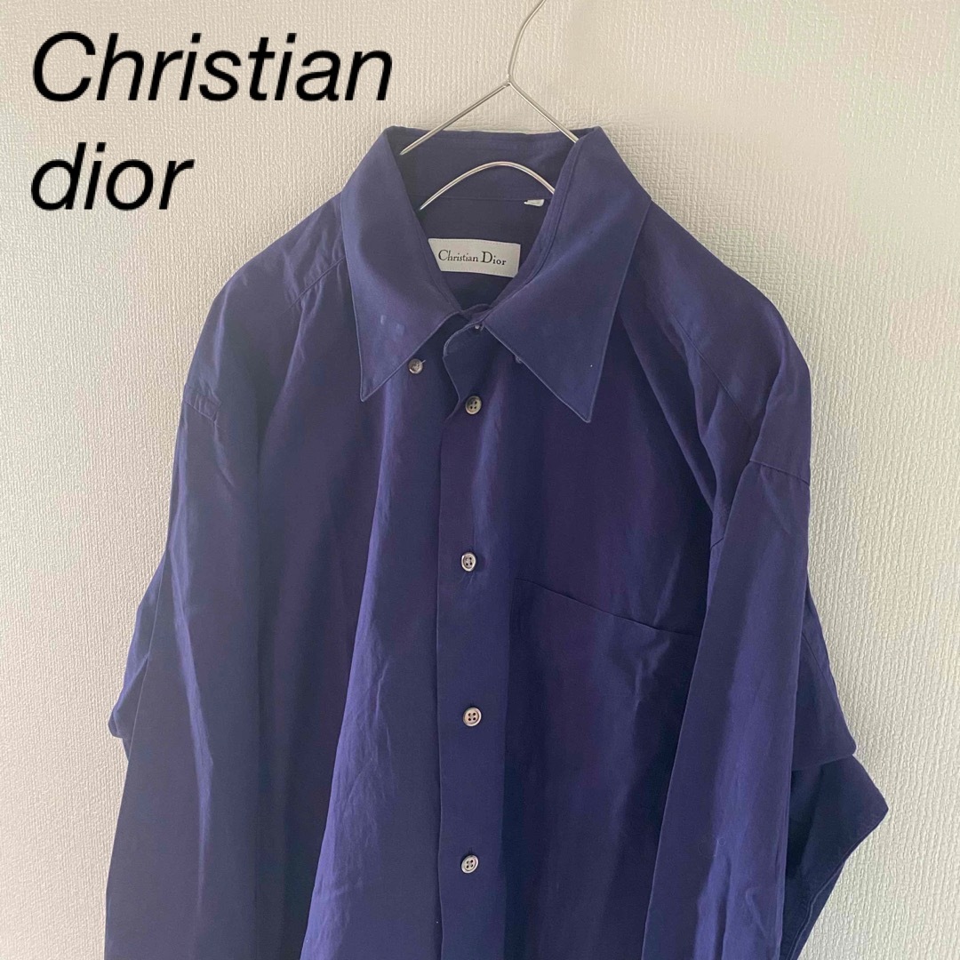 Christian Dior(クリスチャンディオール)のレアChristiandiorクリスチャンディオール長袖シャツパープル紫メンズL メンズのトップス(シャツ)の商品写真