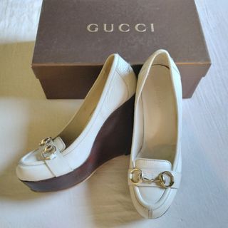 グッチ(Gucci)のGUCCI　ホースビット　ウェッジソール　パンプス　ローファー(ハイヒール/パンプス)