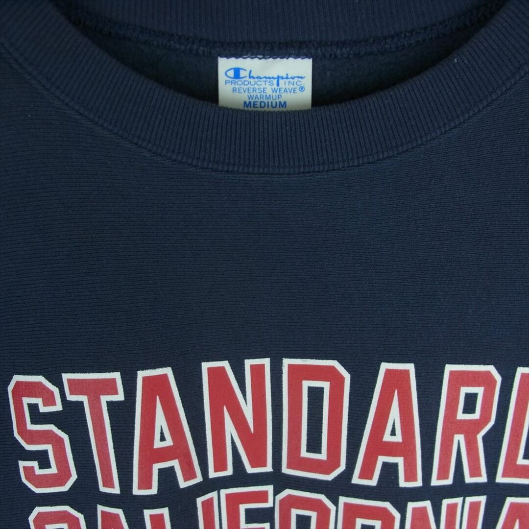 STANDARD CALIFORNIA(スタンダードカリフォルニア)のSTANDARD CALIFORNIA スタンダードカリフォルニア CHAMPION SD Reverse Weave Crew Sweat チャンピオン リバースウィーブ スウェット ネイビー系 M【中古】 メンズのトップス(スウェット)の商品写真