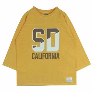 スタンダードカリフォルニア(STANDARD CALIFORNIA)のSTANDARD CALIFORNIA スタンダードカリフォルニア SD Heavyweight Football Logo T ヘビーウェイト フットボール ロゴ Tシャツ カットソー イエロー系 M 38 - 40【中古】(Tシャツ/カットソー(七分/長袖))