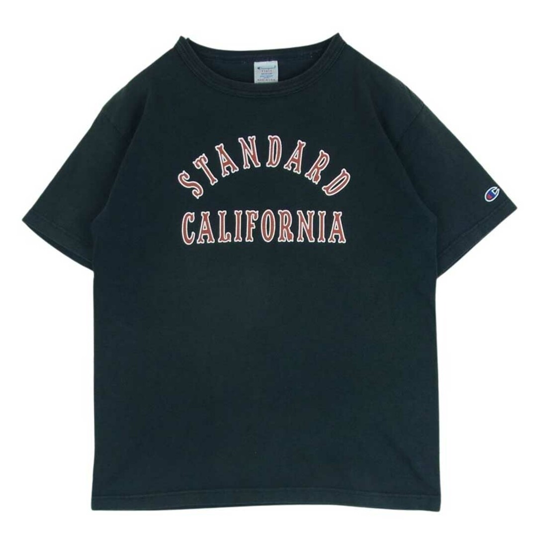 STANDARD CALIFORNIA(スタンダードカリフォルニア)のSTANDARD CALIFORNIA スタンダードカリフォルニア CHAMPION チャンピオン T1011 ロゴ 半袖 Tシャツ コットン アメリカ製 ネイビー系 M【中古】 メンズのトップス(Tシャツ/カットソー(半袖/袖なし))の商品写真