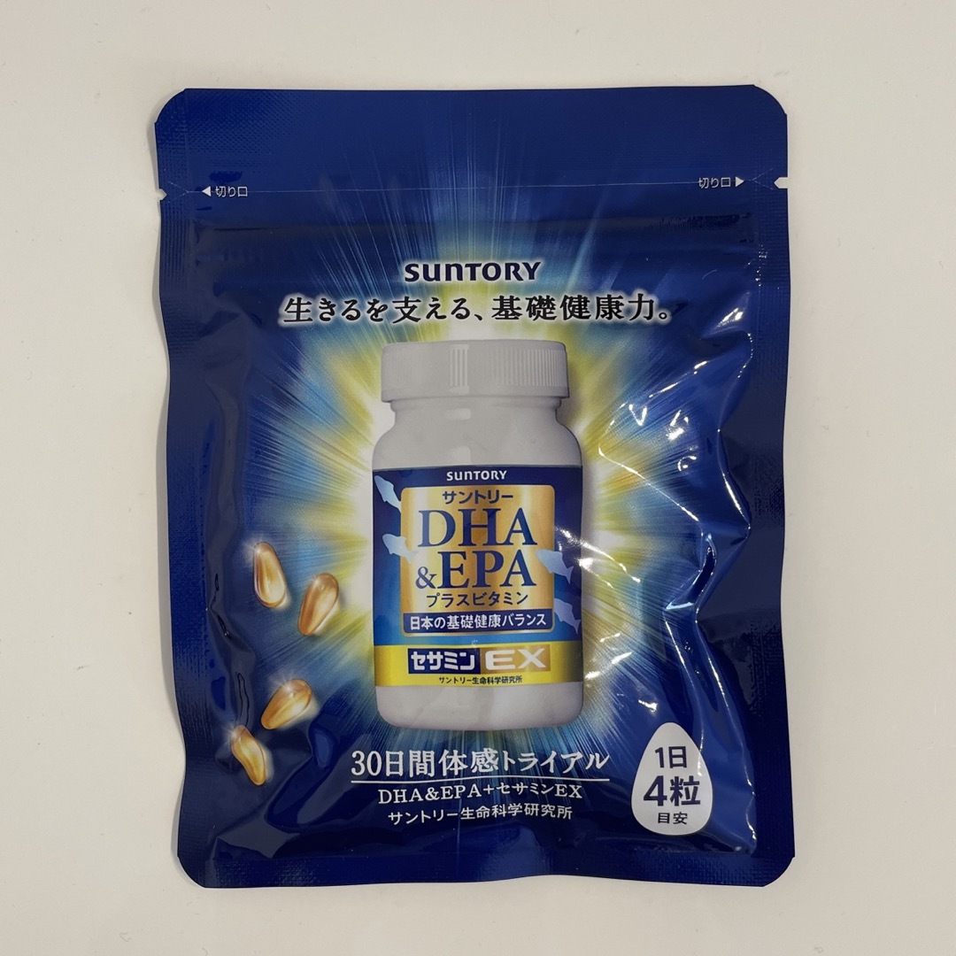 サントリー(サントリー)のDHA ＆ EPA  プラスビタミン  セサミンEX １袋 食品/飲料/酒の健康食品(ビタミン)の商品写真