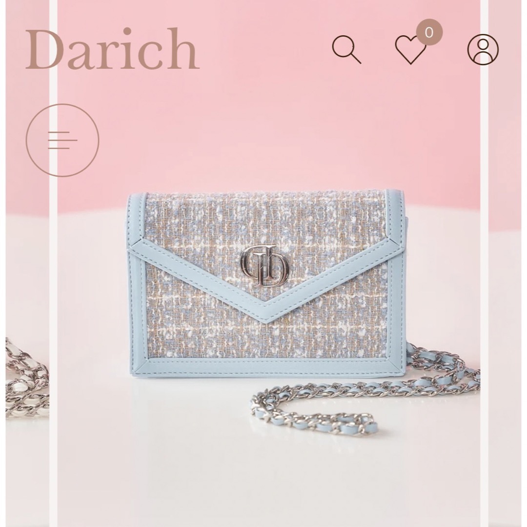 Darich(ダーリッチ)のファンシーツイードウォレットバッグ レディースのバッグ(ショルダーバッグ)の商品写真