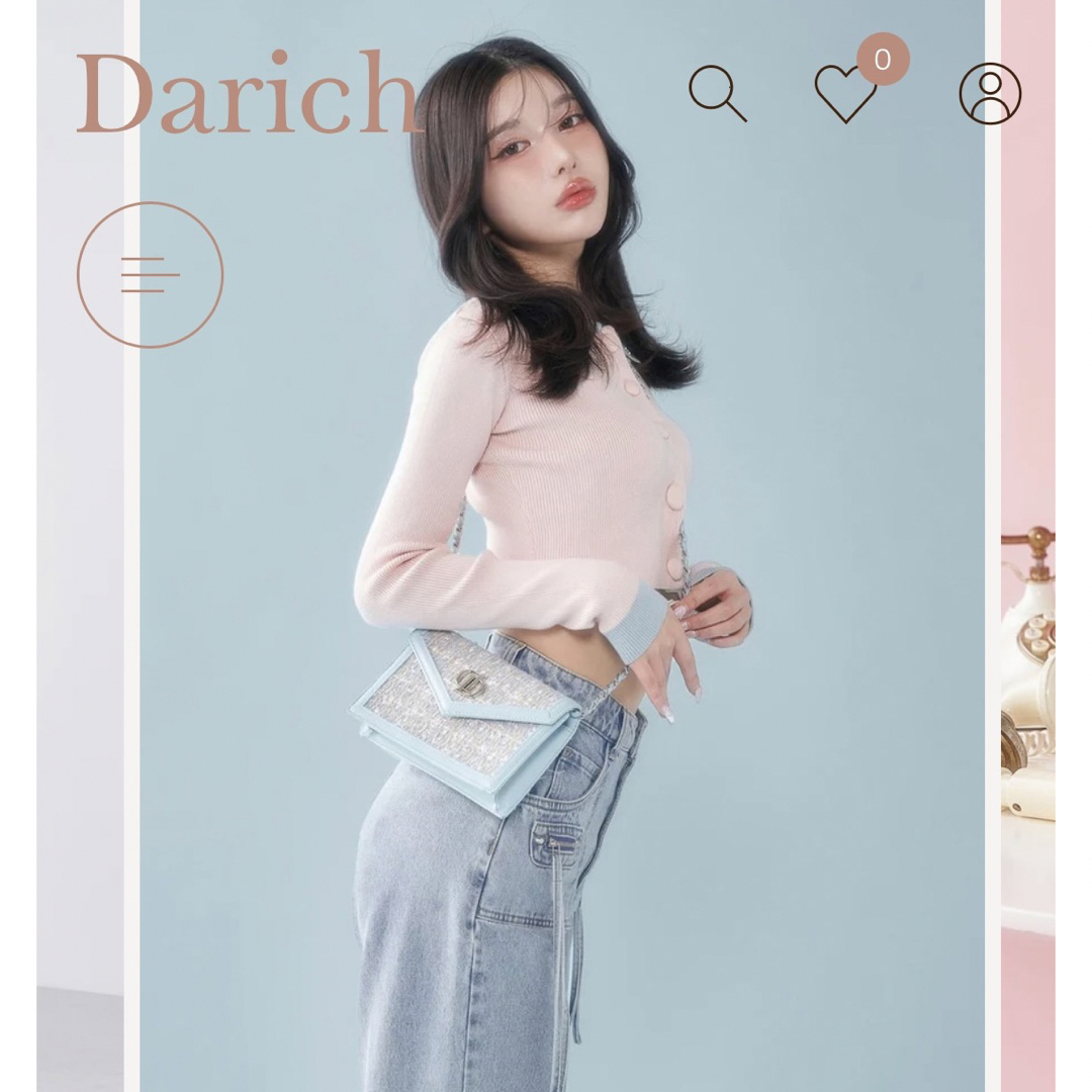 Darich(ダーリッチ)のファンシーツイードウォレットバッグ レディースのバッグ(ショルダーバッグ)の商品写真