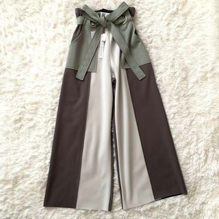 スコットクラブ(SCOT CLUB)の新品タグ付き✨RADIATE パンツ ベルト リボン ワイド  パッチワーク(カジュアルパンツ)