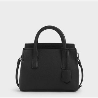 チャールズアンドキース(Charles and Keith)のストラクチャード ダブルトップハンドルトート (ハンドバッグ)