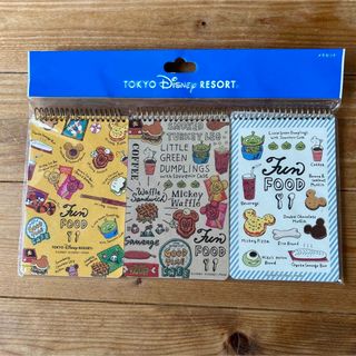 ディズニー(Disney)のディズニーリゾート フード メモ帳 3冊セット(ノート/メモ帳/ふせん)