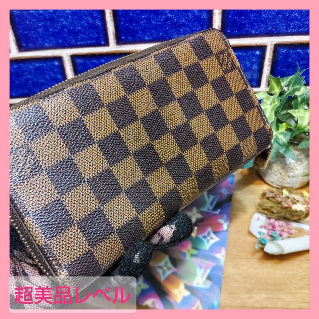 LOUIS VUITTON(ルイヴィトン)の【ラクマ準公認】✨超美品✨ブラウンダミエの収納力抜群なジッピーウォレット❤️ メンズのファッション小物(長財布)の商品写真