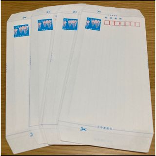 ミニレター 郵便書簡 ４枚(使用済み切手/官製はがき)