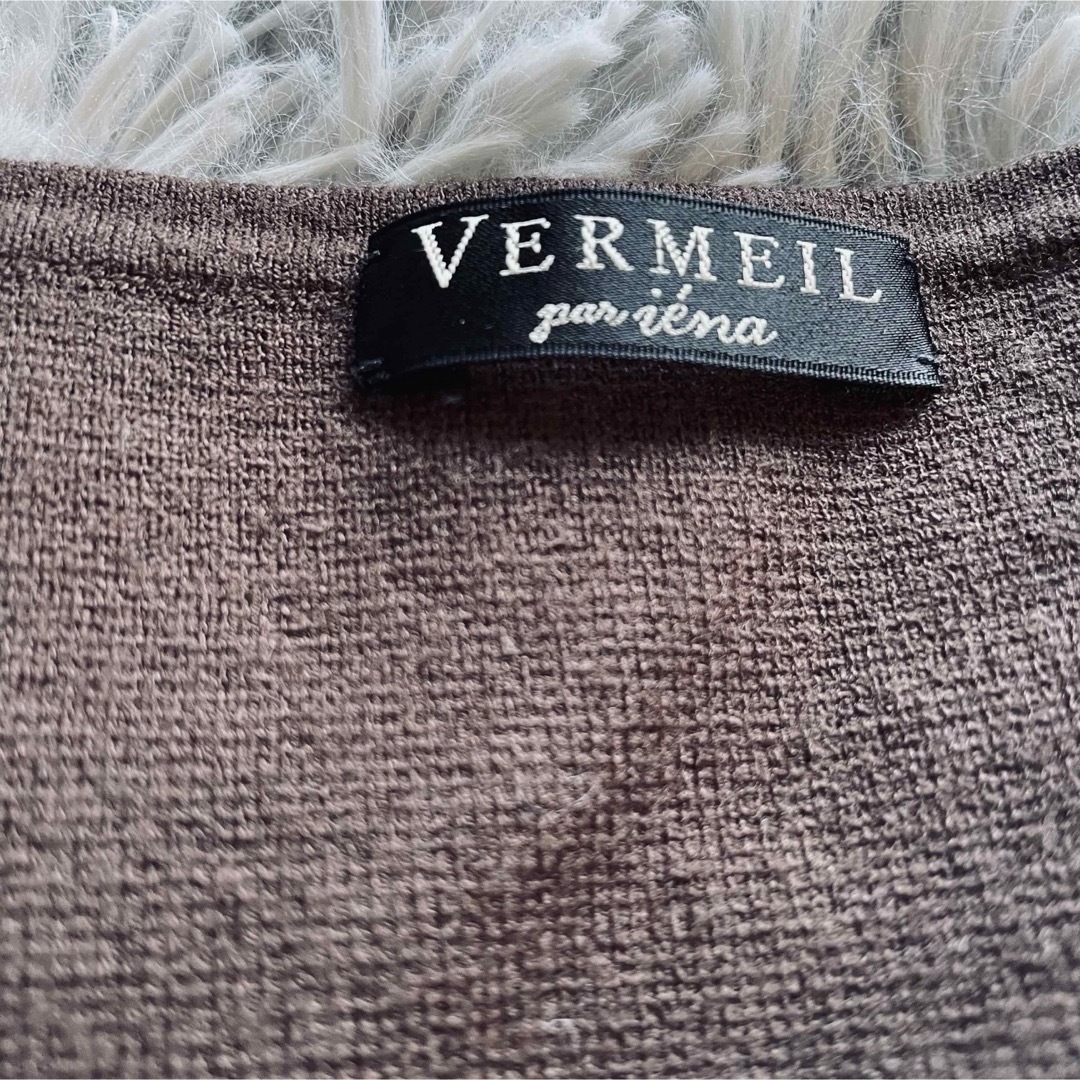 VERMEIL par iena(ヴェルメイユパーイエナ)のVERMEIL par iena イエナ　ミラノリブハイゲージＶネックニット レディースのトップス(ニット/セーター)の商品写真