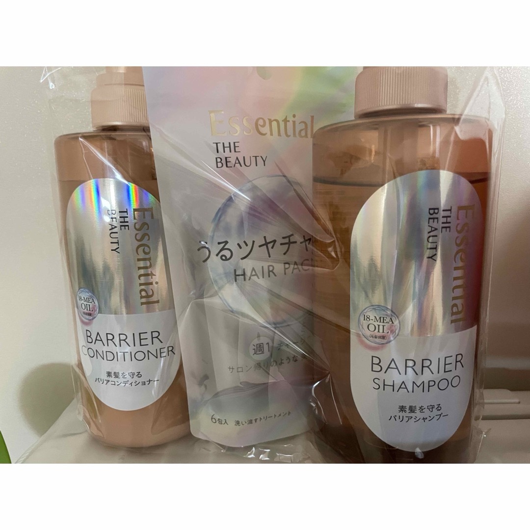 花王(カオウ)の【新品】Essential SHAMPOO,CONDITIONER&ヘアパック コスメ/美容のヘアケア/スタイリング(シャンプー/コンディショナーセット)の商品写真