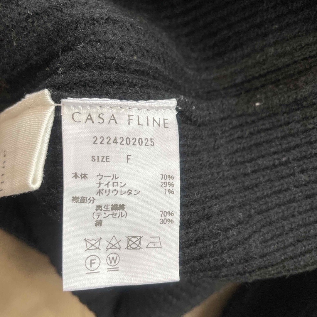 CASA FLINE(カーサフライン)のCASA FLINE 刺繍ドッキングニットトップス カーサフライン トップス ニ レディースのトップス(ニット/セーター)の商品写真