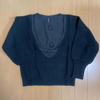 カーサフライン(CASA FLINE)のCASA FLINE 刺繍ドッキングニットトップス カーサフライン トップス ニ(ニット/セーター)