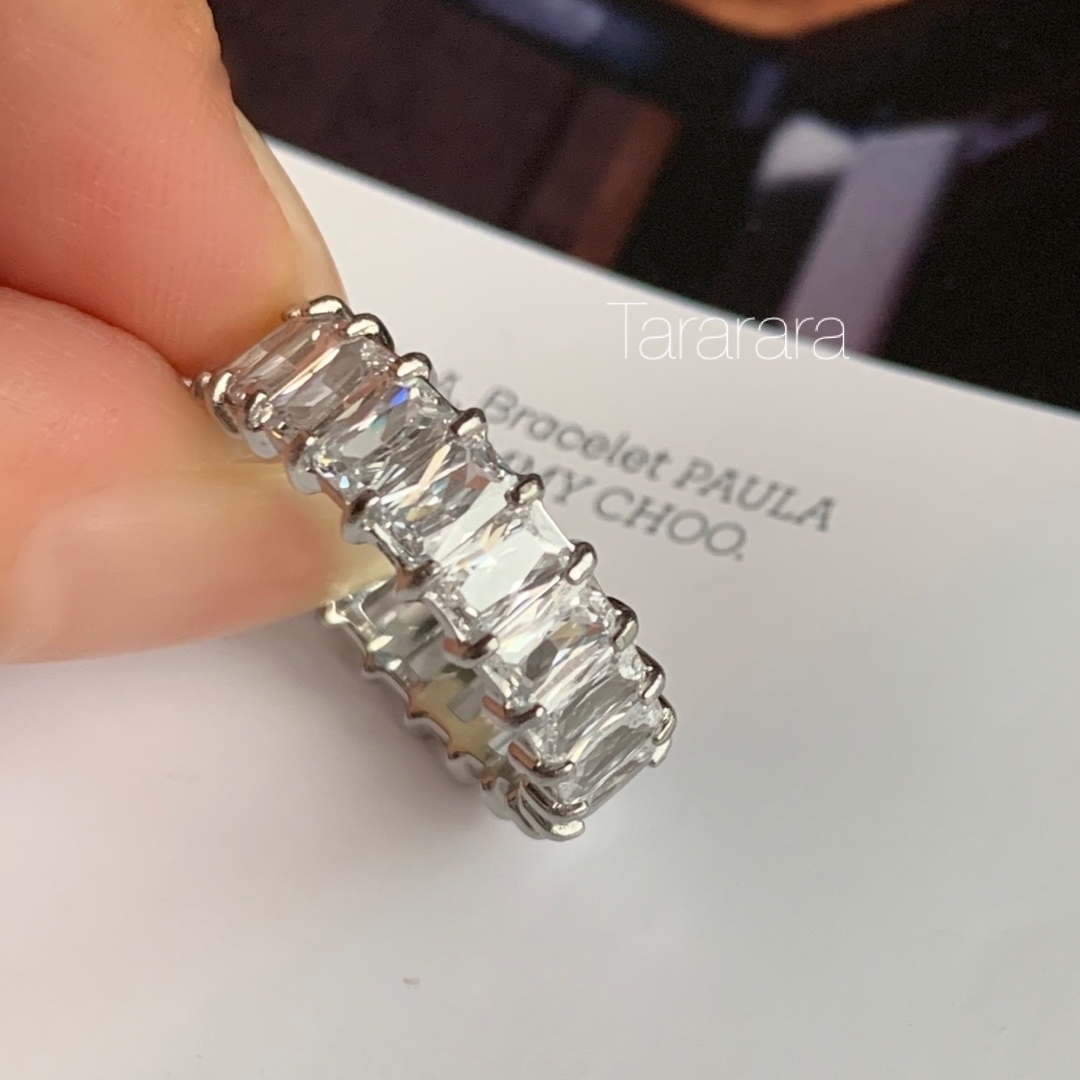 ●stainlessCzフルエタニティRing S●金属アレルギー対応 レディースのアクセサリー(リング(指輪))の商品写真