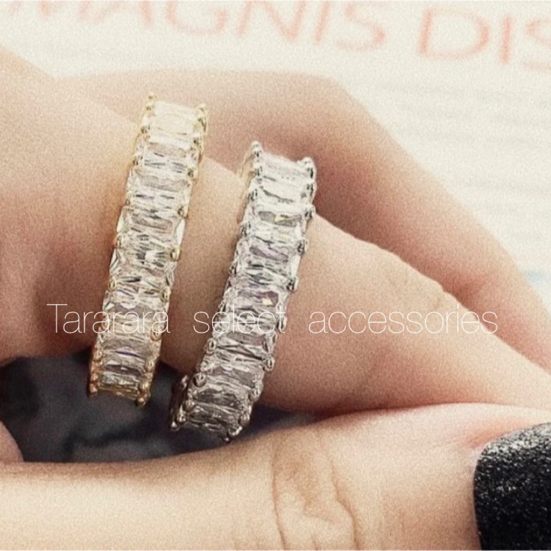 ●stainlessCzフルエタニティRing S●金属アレルギー対応 レディースのアクセサリー(リング(指輪))の商品写真