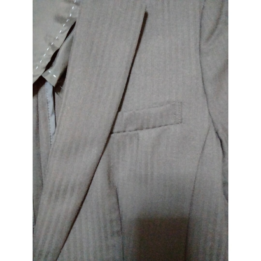 サマー　テーラードジャケット　ＸＳ ネイビー　シャドーストライプ レディースのジャケット/アウター(テーラードジャケット)の商品写真