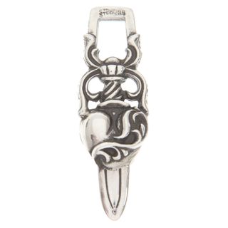 クロムハーツ(Chrome Hearts)のCHROME HEARTS クロムハーツ DAGGER HEART ダガーハート ペンダント ネックレストップ シルバー(ネックレス)