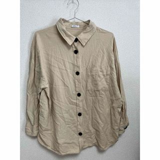 綿100%ボタン付きシャツ(シャツ/ブラウス(長袖/七分))