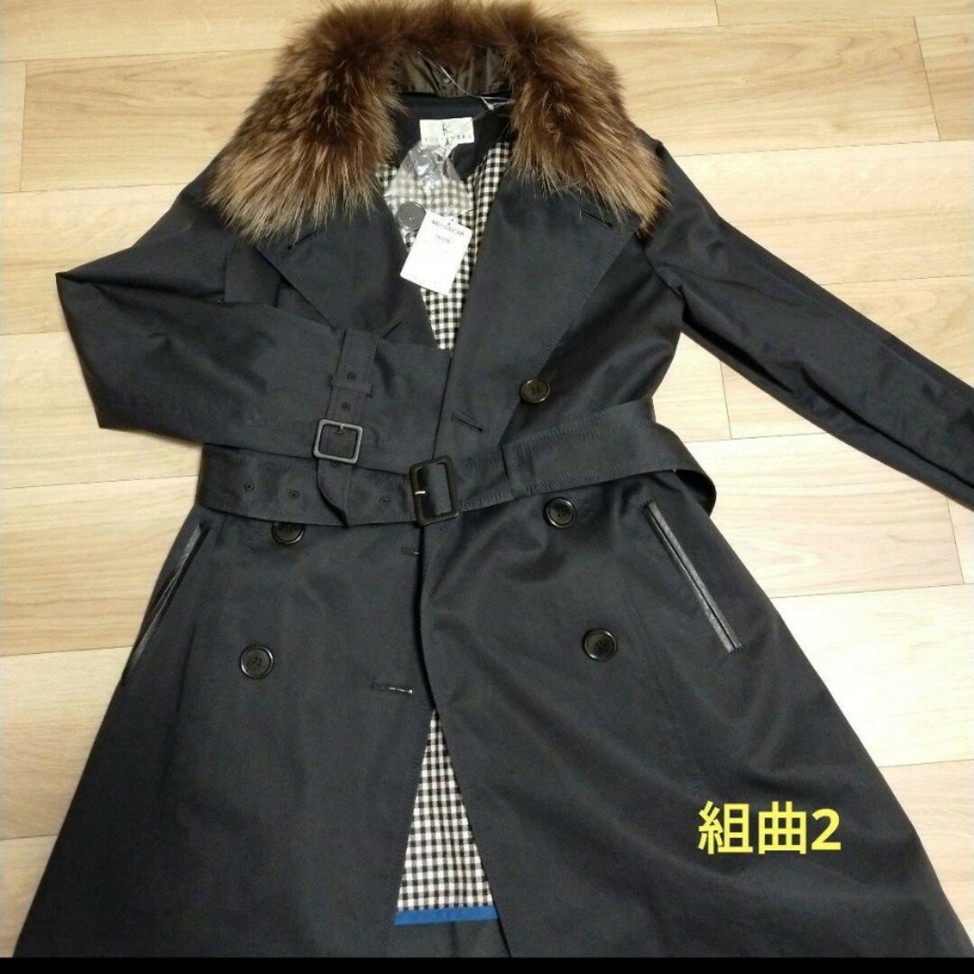 kumikyoku（組曲）(クミキョク)の【新品未使用】　組曲　コート　サイズ2 レディースのジャケット/アウター(ロングコート)の商品写真
