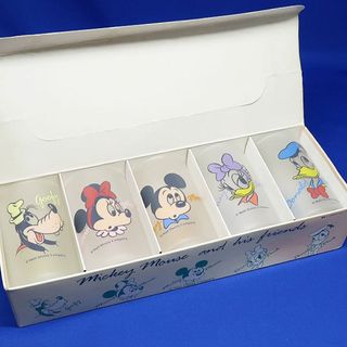 ディズニー(Disney)の未使用 当時物 ディズニー ミッキー グーフィー 他 ガラス グラス 5個(グラス/カップ)