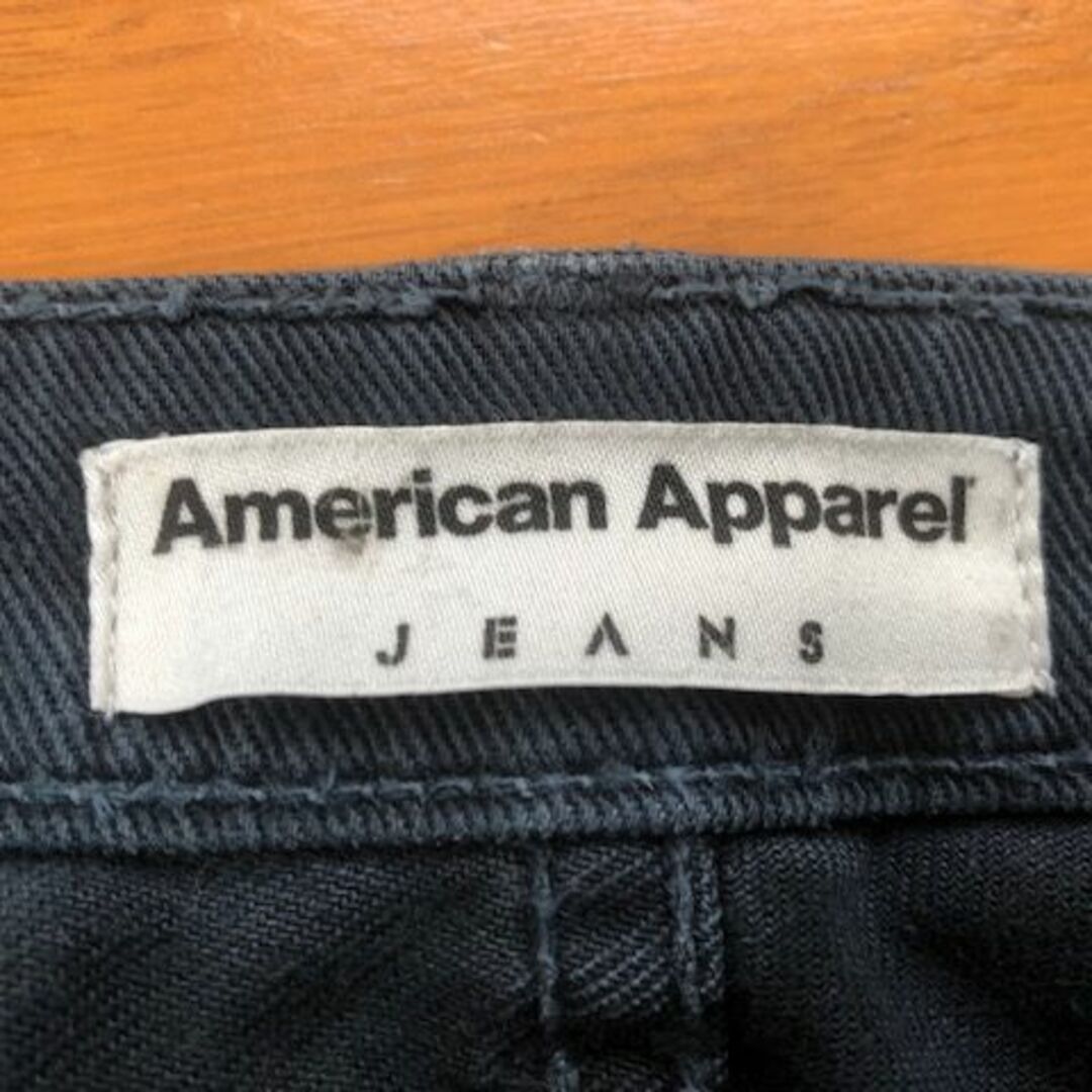 LOS ANGELES APPAREL(ロサンゼルスアパレル)のアメリカンアパレル　ダメージジーンズ　ブラック　USA製　ロサンゼルスアパレル メンズのパンツ(スラックス)の商品写真