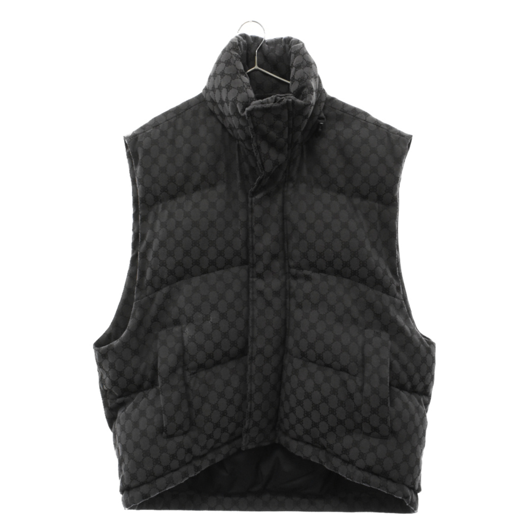 Balenciaga(バレンシアガ)のBALENCIAGA バレンシアガ 21AW×GUCCI HACKER PROJECT BB COCOON PUFFER OVERSIZE GILET グッチ ハッカープロジェクト ロゴコクーンパファーベスト 681884 TLO53 ブラック メンズのジャケット/アウター(ダウンベスト)の商品写真