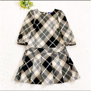 バーバリーブルーレーベル(BURBERRY BLUE LABEL)の［美品］バーバリーブルーレーベル　膝丈ワンピース(ひざ丈ワンピース)