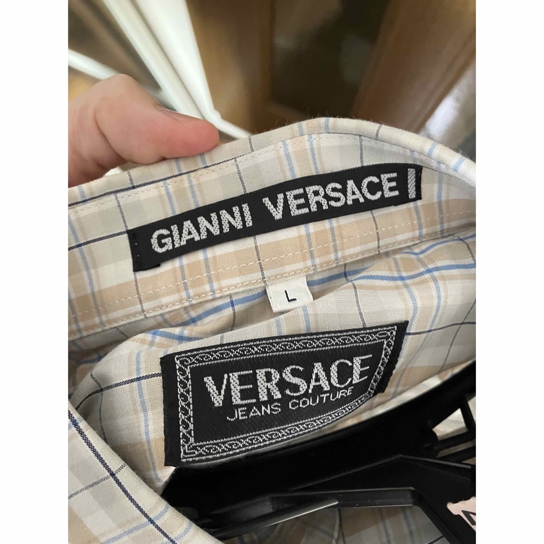 Gianni Versace(ジャンニヴェルサーチ)のGIANNI VERSACE メデューサロゴ チェックBDシャツ メンズのトップス(シャツ)の商品写真