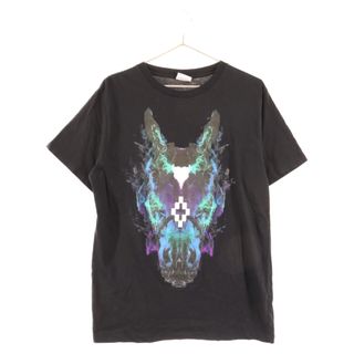 MARCELO BURLON マルセロバーロン フロントグラフィック クルーネック半袖Tシャツ ブラック