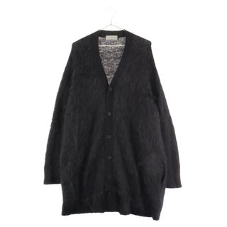 ヨウジヤマモト(Yohji Yamamoto)のYohji Yamamoto POUR HOMME ヨウジヤマモト プールオム 22AW 10ゲージ片畦ファー加工カーディガン HE-K71-190 モヘアニットカーディガン ブラック(カーディガン)