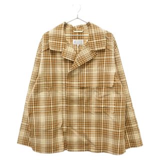 マルタンマルジェラ(Maison Martin Margiela)のMaison Margiela メゾンマルジェラ 20SS Oversized Brown Check Jacket オーバーサイズ ブラウンチャックジャケット S50AM0441(フライトジャケット)