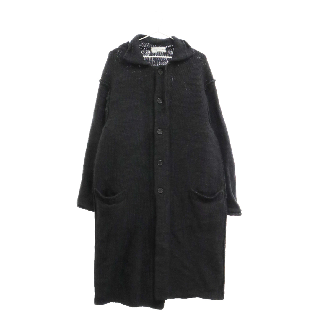 Yohji Yamamoto(ヨウジヤマモト)のYohji Yamamoto POUR HOMME ヨウジヤマモト プールオム 21AW Chunky Knit Long Cardigan HX-K76-184 チャンキーニットロングカーディガン ブラック メンズのトップス(カーディガン)の商品写真