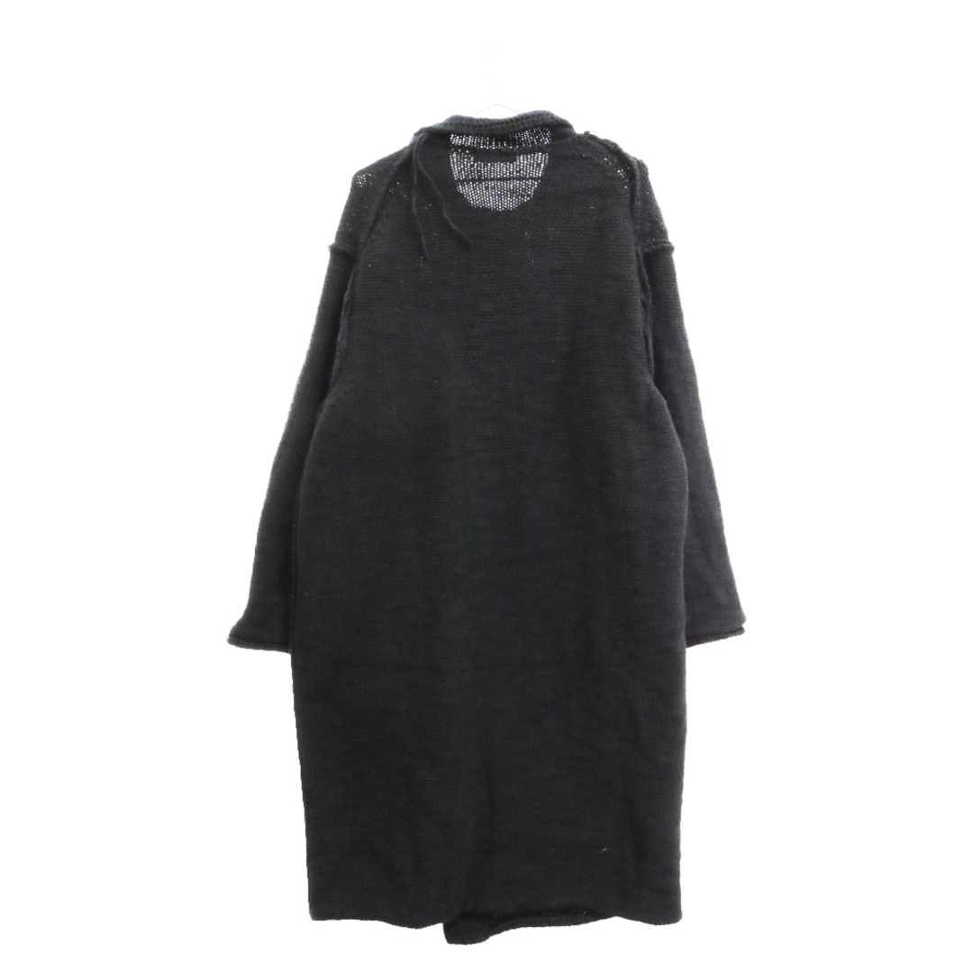 Yohji Yamamoto(ヨウジヤマモト)のYohji Yamamoto POUR HOMME ヨウジヤマモト プールオム 21AW Chunky Knit Long Cardigan HX-K76-184 チャンキーニットロングカーディガン ブラック メンズのトップス(カーディガン)の商品写真