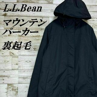【096】L.L.Beanマウンテンパーカーフルジップ裏起毛刺繍ロゴ