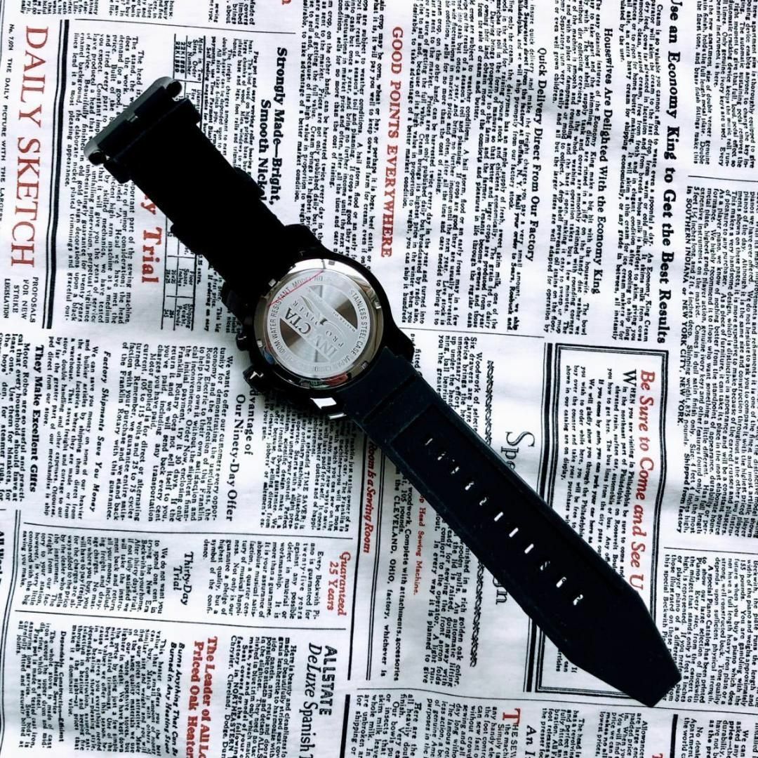 INVICTA(インビクタ)の#2967【お洒落な高級感】メンズ 腕時計 インビクタ 動作良好 クォーツ 黒 メンズの時計(腕時計(アナログ))の商品写真