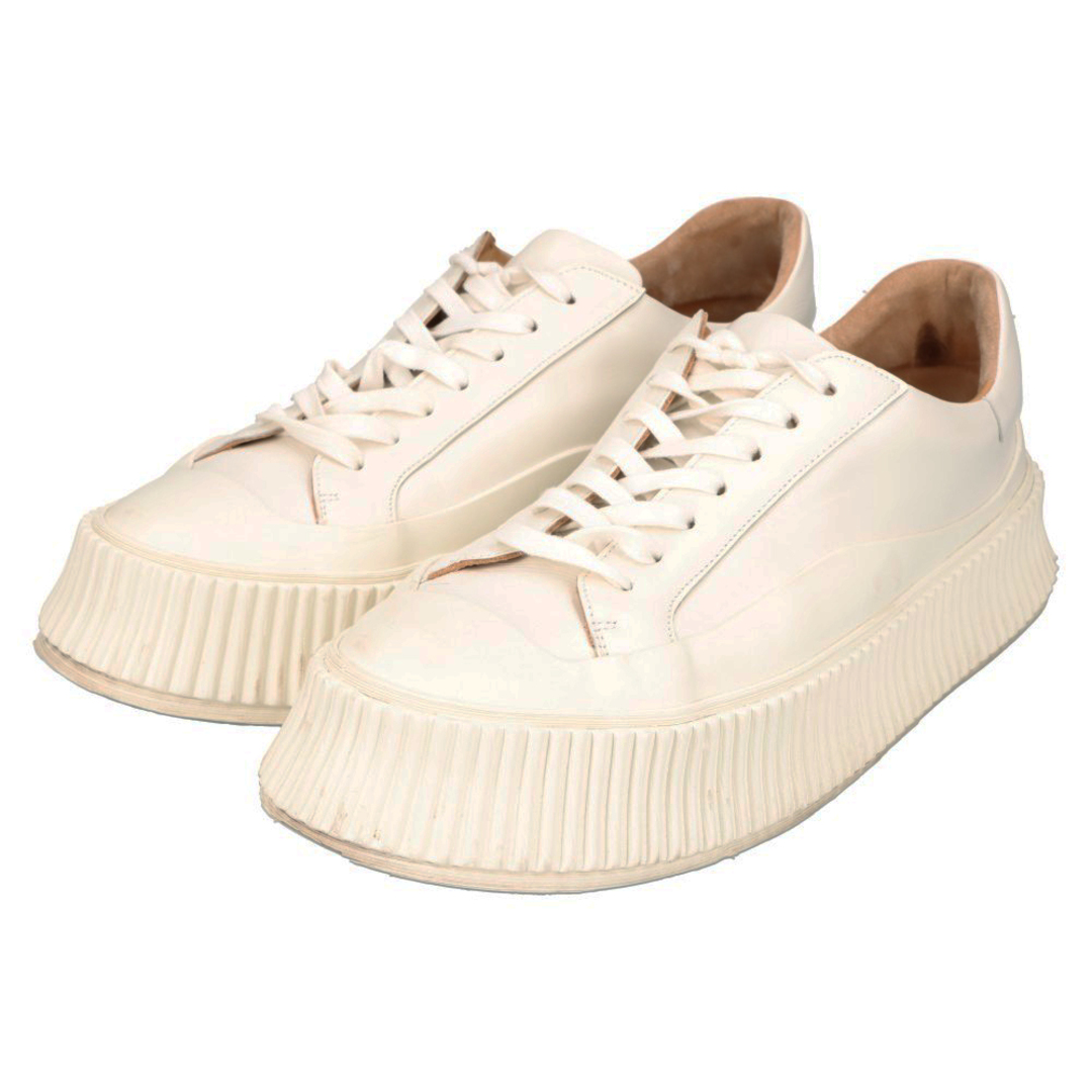 Jil Sander(ジルサンダー)のJIL SANDER ジルサンダー Low Top Sneakers J32WS0018 P4833 ロートップスニーカー レザーローカットスニーカー ホワイト メンズの靴/シューズ(スニーカー)の商品写真