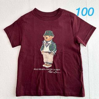 ポロラルフローレン(POLO RALPH LAUREN)の新作◇ラルフローレン ポロベア半袖Tシャツ 3T/100 ワイン(Tシャツ/カットソー)