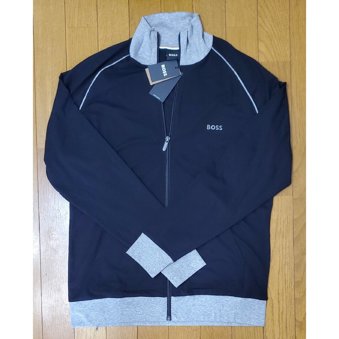 HUGO BOSS(ヒューゴボス)のヒューゴボス　新品　メンズ　ジップアップスウェット(グレー/ブラックL) メンズのトップス(スウェット)の商品写真