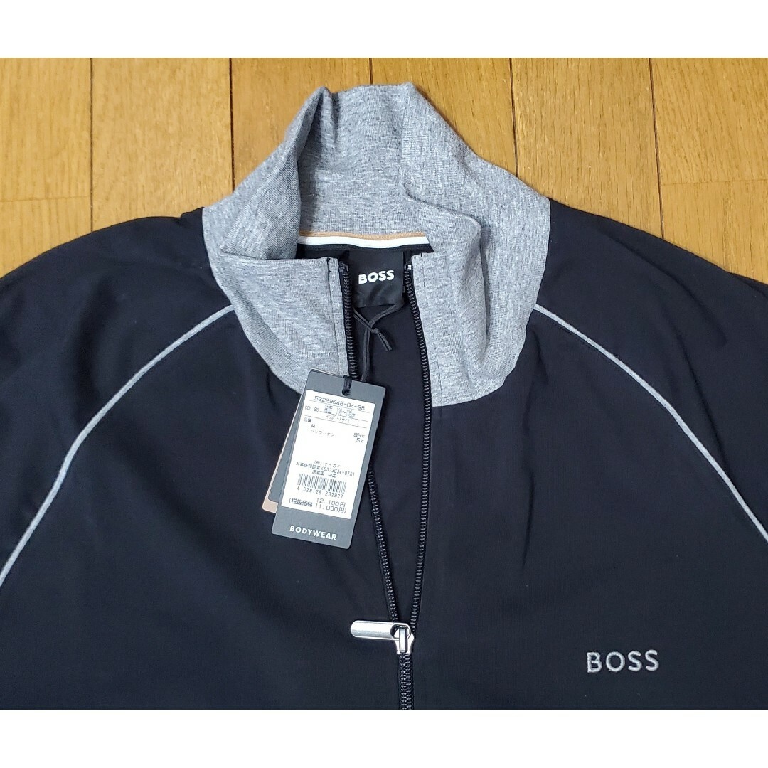 HUGO BOSS(ヒューゴボス)のヒューゴボス　新品　メンズ　ジップアップスウェット(グレー/ブラックL) メンズのトップス(スウェット)の商品写真