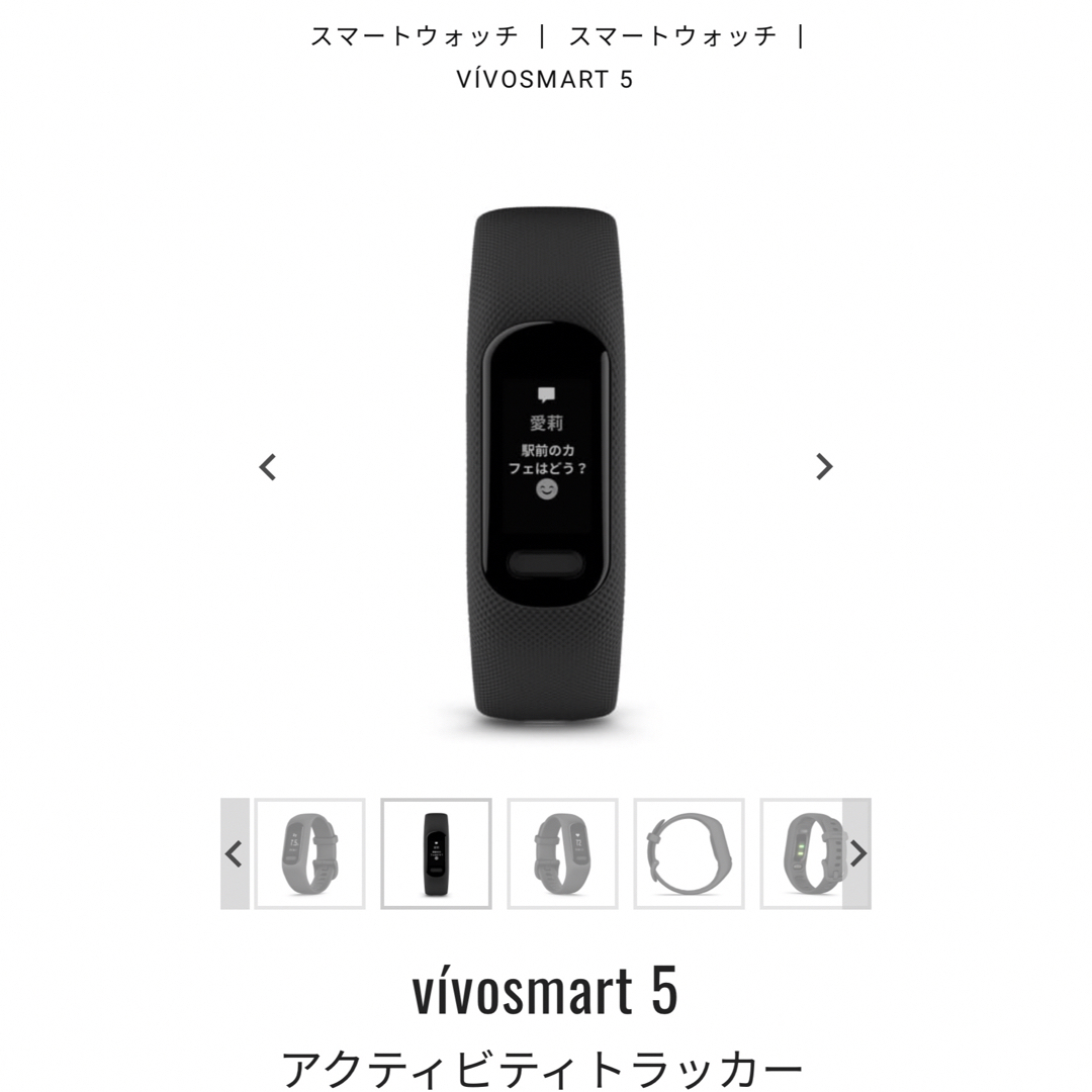 GARMIN(ガーミン)のGARMIN ガーミン VIVOSMART 5 スポーツ/アウトドアのトレーニング/エクササイズ(トレーニング用品)の商品写真